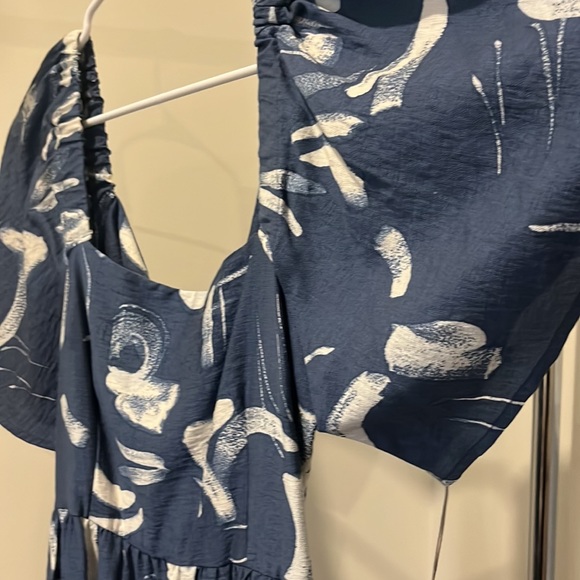 NWT blue tie back midi dress - Picture 4 of 9